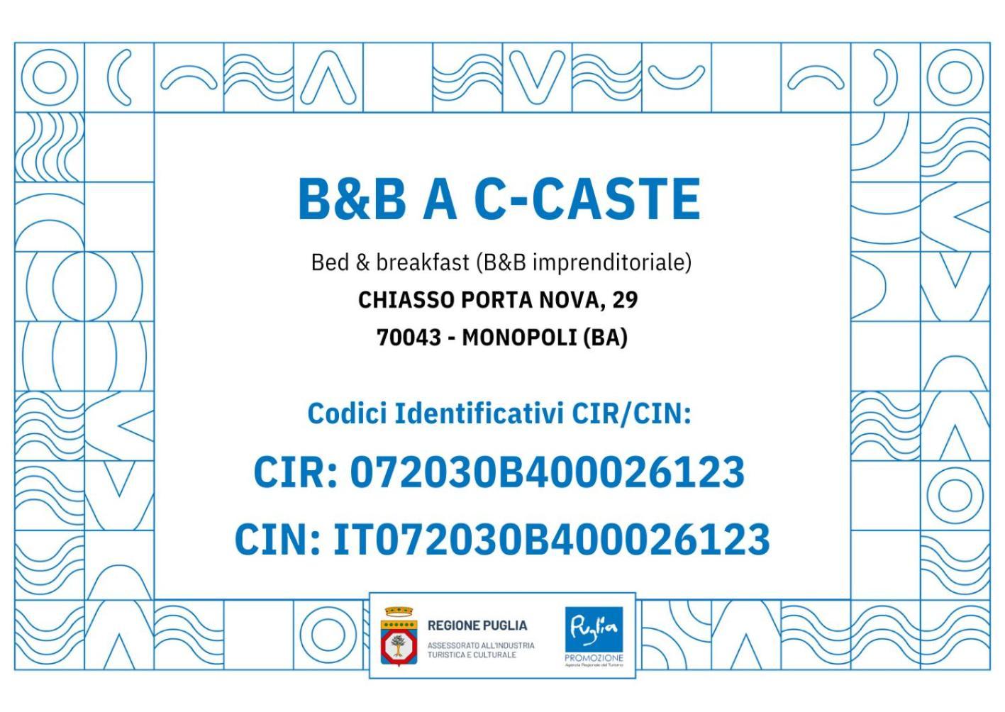 B&B A C-Caste Monopoli Eksteriør bilde
